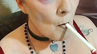 MILF Smoking in a Bra