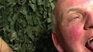 MILF fucks old man with strapon