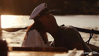 Pornstar Sinners Nicole Aria, Dorian del Isla, and Ryan Driller inspired by Porn Scene at SinfulXXX