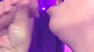 Gloryhole Jade is sucking Damon