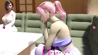 Romantic kiss with big natural tits in Russian