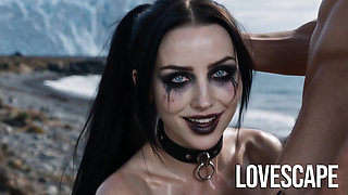 Busty Goth Rough Pounding on Icy Beach (ai)