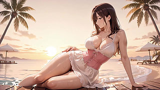 Naughty Hentai Threesome - Two Waifus Overflowing with Double Creampie Delight