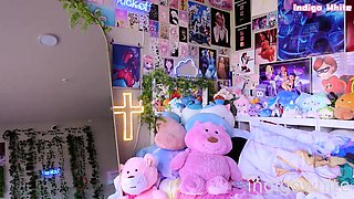 Indigo White Flashing And Dildo Ride