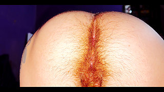 Close-up of hairy butt during my pregnancy