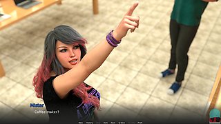 Young mom in a hot porn game with big tits and a nice ass