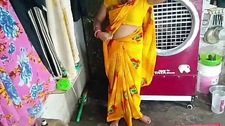 Monstrous culo yam-sized fun bags sister in law-in-law doggied in cowgirl railing Hindi audio