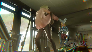 Emma Frost In The Gym