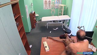 Faux hospital black princess Jasmine Webb fucks a therapist all over his surgery