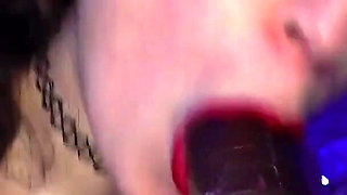 Petite Teen Sucks a Big Black Cock for the First Time
