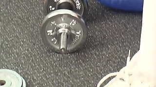 Emo Girl in the Gym Masturbating