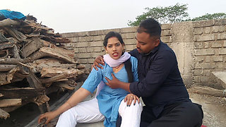 18 Years Virgin College Girl Big Boob Press by Her Step Stepbrother in Outdoor Desi Girl