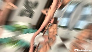 Tattooed cutie gets down to sucks cock