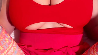 POV Sex with Massive Tits GF Torn Pantyhose, Hard Fuck, Loud Moaning & Bareback Creampie - Lilykoti