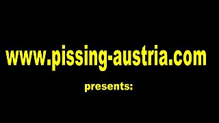 4 girls pee in mouth of old slave