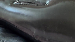 Wife Punishes Her Slave in Full-body-inflate Latex Bag - Estim - Restricted Breathing - Bagged