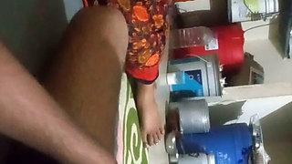 Seeing a woman in the house and making a penis stand