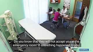 Astonishing brown-haired girlfriend fucked by fake doctor on cam