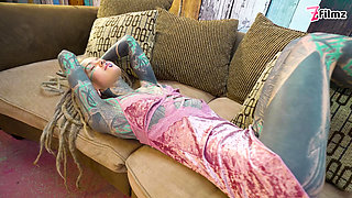 Sexy ALT dreadhead girl rides a big cock with her ASS