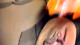 Spreading Wide for a Black Dildo