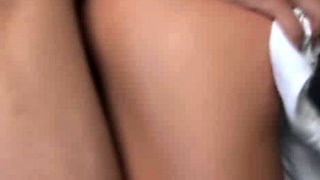 Small tit GF gives POV blowjob on my denim