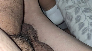 When it's time to jerk! Step mom foot on step son dick without argue with her husband