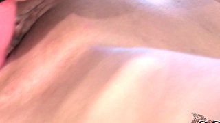 Blonde tight pussy babe solo toy fun in glamour masturbation