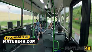 Mature4k. hot and leaking xxx in the bus