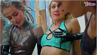 Fisting Anal Latex Tattooed Lesbian Threesome, Gape, Prolapse