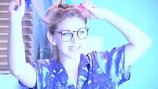Big Tits Hentai Nerd Masturbates