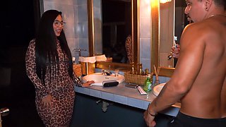 Big Booty Babe Walks Into Wrong Room And Gets Pounded Hard